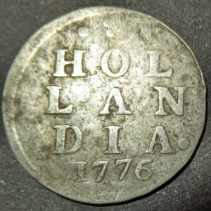 Magic Key Date 1776 Date of Independence! Colonial New York Silver Lion Dime Hol - Picture 1 of 4