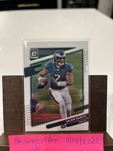 2021 Donruss Optic Football Base #9 Jalen Hurts - Philadelphia Eagles - Picture 1 of 2