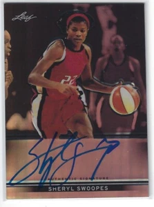 SHERYL SWOOPES TEXAS TECH RED RAIDERS COMETS LEAF METAL AUTO AUTOGRAPH CARD #/50 - Picture 1 of 2