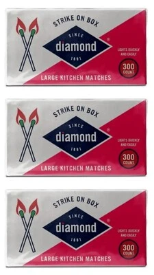 (3 cajas) Partidos Diamond Strike (300 por caja/900 en total) Nuevo VENDEDOR DE EE. UU. Foto 1 de 3