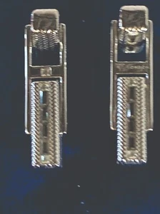Tateossian RT Twins / Black Diamond / Clear 2x3 Swarovski Crystals Cufflinks - Picture 1 of 1