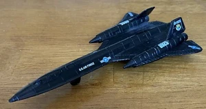 Motormax Lockheed Martin SR-71 Blackbird 6" Diecast Black Airplane / Plane NICE - Picture 1 of 6