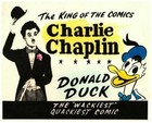 Charlie Chaplin Donald Duck Original Lobby Card Animated Cartoon Film Artwork