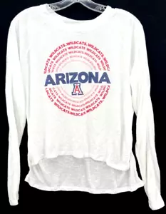 NEW Arizona Wildcats Concepts Sport White Thin Scoop Neck LS Shirt Womens M - Picture 1 of 8