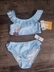 NEW Disney Frozen 2pc Swim Suit Girls Size 5/6 - Picture 1 of 1