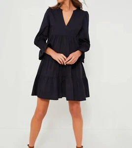 Pomander Place Poplin Kenzo dress, black, Size S - Picture 1 of 10