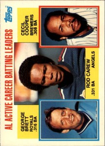 1984 Topps Tiffany #710 Rod Carew George Brett Cecil Cooper 