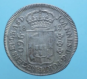 BRASILE JOAO 960 REIS 1813 MONETE DA COLLEZIONE ARGENTO SILVER COIN CURRENCY - Imagen 1 de 2