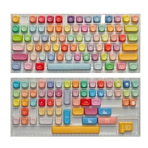 Colorful Keycaps 132 Key Set AntiShine Surfaces Smooth Texture MX Switches - Afbeelding 1 van 8