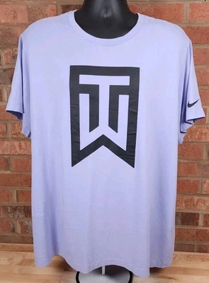 Tiger Woods Golf Nike Dri Fit Tee Mens Size 2XL Purple TShirt - Image 1 of 4