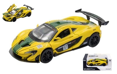 MODELLINO AUTO STATICO RE.EL.TOYS MCLAREN P1 GTR #51 GIALLO SCALA 1:32 - Immagine 1 di 4