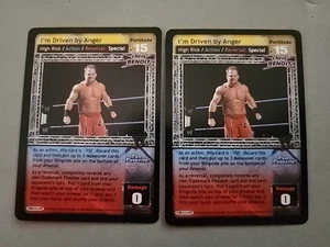 WWE Raw Deal I'M DRIVEN BY ANGER CHRIS BENOIT CRIPPLER 2 CARD LOT NWO - Picture 1 of 2