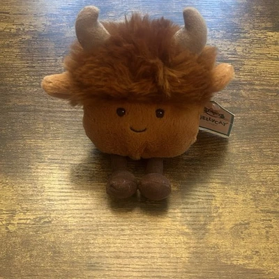 Jellycat- Amuseabean Highland Cow (Retired) - Image 1 of 4