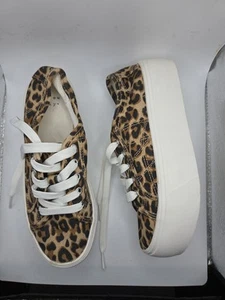 A New Day Platform Sneakers Size 5 M Leopard Cheetah Print Bouncy New NWOB - Picture 1 of 5