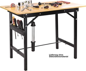 Werkbank 100 x 60 x 76 cm klappbar Werktisch faltbar Arbeitstisch bis 150 kg - Bild 1 von 6