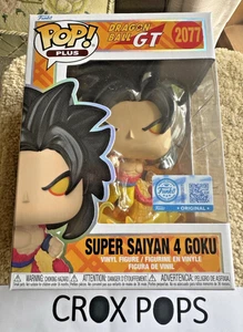RARE SUPER SAIYAN 4 GOKU FQR 2077 DRAGON BALL GT Funko Pop Vinyl NIMB + P/P - Picture 1 of 2