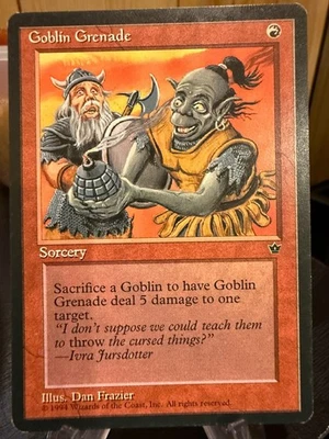 MTG Magic the Gathering Fallen Empires Goblin Grenade - Image 1 of 2
