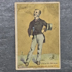 Schauspieler Komiker Roland Reed in Wange Komödie Musical viktorianisches Spiel Sammelkarte - Bild 1 von 2