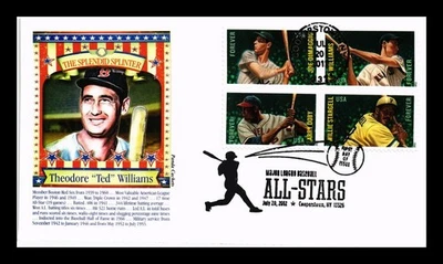 US COVER MAJOR LEAGUE BASEBALL ALL STARS FDC SETENANT PANDA CACHET - Image 1 of 2