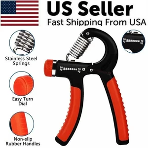 Hand Grip Strength Power Trainer Gripper Strengthener Adjustable Gym Exerciser . - Picture 1 of 2