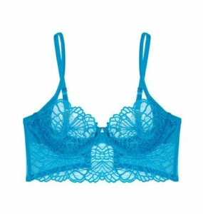 josie by natori blue lace bra bralette nwt 36b/c - Picture 1 of 4