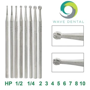 Burs redondas de carburo dental Wave HP1/4 1/2 1 2 4 6 8 para pieza de mano recta 44,5 mm - Imagen 1 de 66