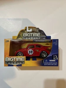 Jada Bigtime Muscle 1959 Volkswagen Beetle Super Bug 59 Racer 1/32 Red - Picture 1 of 5
