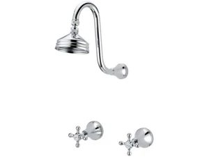 Kado Era Gooseneck Shower Set Cross Handles Chrome WELS 3* - Picture 1 of 2