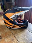 LS2 MX437 Fast Mini Helmet Motorcycle Motocross Racing ATV Quad Orange Sz Large