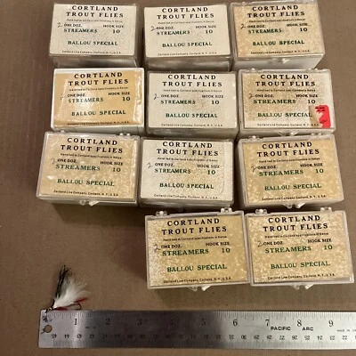 24 moscas trucha Cortland nuevo señuelo de pesca con mosca serpentinas 10 ganchos Ballou especial Foto 1 de 4