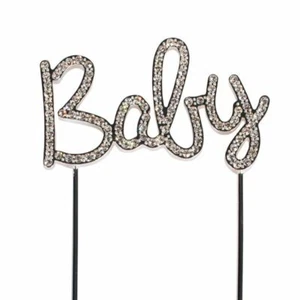 Cake Topper Pick Diamante Baby 111 mm Cupcake Party Deko Bild - Bild 1 von 1