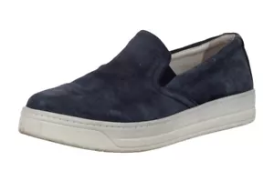 Prada Sport Womens Blue Suede Round Toe Slip-On Sneakers Size IT 35/US 5 - Picture 1 of 15