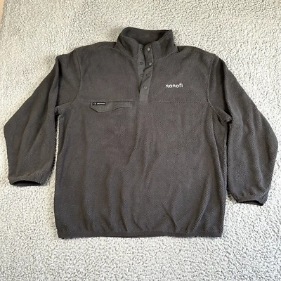 Chaqueta DRI DUCK XL Para Hombre Gris Sherpa Polar Pullover Botón a Presión Ligera Foto 1 de 4