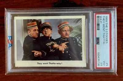 1959 Fleer Three Stooges #5 They Went Thatta - Way!  PSA 3.5 VG+ VINTAGE; - Image 1 of 4