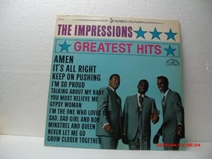 THE IMPRESSIONS -(LP)- GREATEST HITS- WITH - "IT'S ALL RIGHT" - "AMEN" - 1965 - Picture 1 of 6