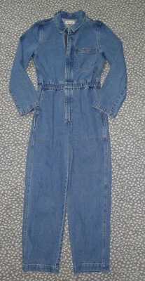 Madewell Size Small Denim Coverall Stretch Jumpsuit Medium Wash Exc Condition - Image 1 of 4