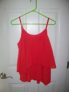 MAN HI SHANG LARGE RED ASIAN TOP - Picture 1 of 2