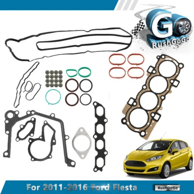Juego de juntas de culata para Ford Fiesta 2011/2012/2013/2014/2015/2016 1,6 L L4 DOHC TIVCT Foto 1 de 4