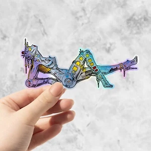 Autocollant holographique Bride of Pinbot pour ordinateur portable, autocollant flipper, autocollant arcade - Photo 1/1