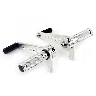 Universal Motorcycle Rearsets Foot Pegs Footrest for Cafe Racer Custom Bobber - Image 1 of 4