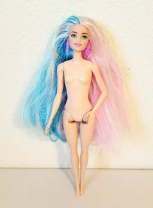 2015 Mattel Barbie Pink, Blue, Blonde Tinsel Fantasy Hair Doll 12" - Picture 1 of 4