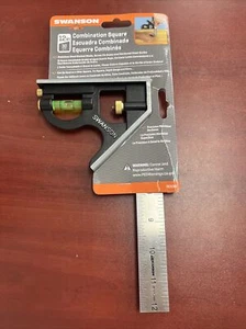 Swanson Tool TC132 12-Inch Combo Square Cast Zinc Body Stainless Steel Blade NEW - Picture 1 of 9