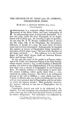The Church of St. Ouen (St. Andrew) Fingerionghoe, Essex - Image 1 of 3