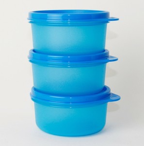 TUPPERWARE Kühlschrank Julchen 3x 200ml Blau Vorratsdose Hit Parade-B-Ware