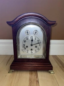 1920's Junghans Wurttemberg Germany Westminster Mahogany Bracket Clock - Picture 1 of 10