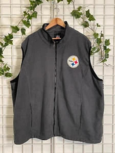 NFL Pittsburgh Steelers Fleece Jacket Gilet Vest Big And Tall - Picture 1 of 5