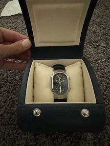 PHILIP STEIN TESLAR DUAL TIMEZONE Copper Wrist Watch Quartz Black Face and Dial - Picture 1 of 7