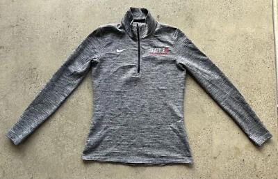 Nike Dri-Fit Seattle University Basketball Gray 1/4 Zip Thermal Sweater Size M - Image 1 of 4