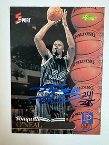 Shaquille O'Neal 1995 clásico 5 firmas deportivas lámina azul firma/295 #S99 patio - Imagen 1 de 2