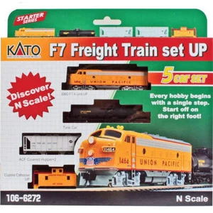 Kato 106-6272-DCC N Scale Union Pacific EMD F7 Freight Train Set - Picture 1 of 1